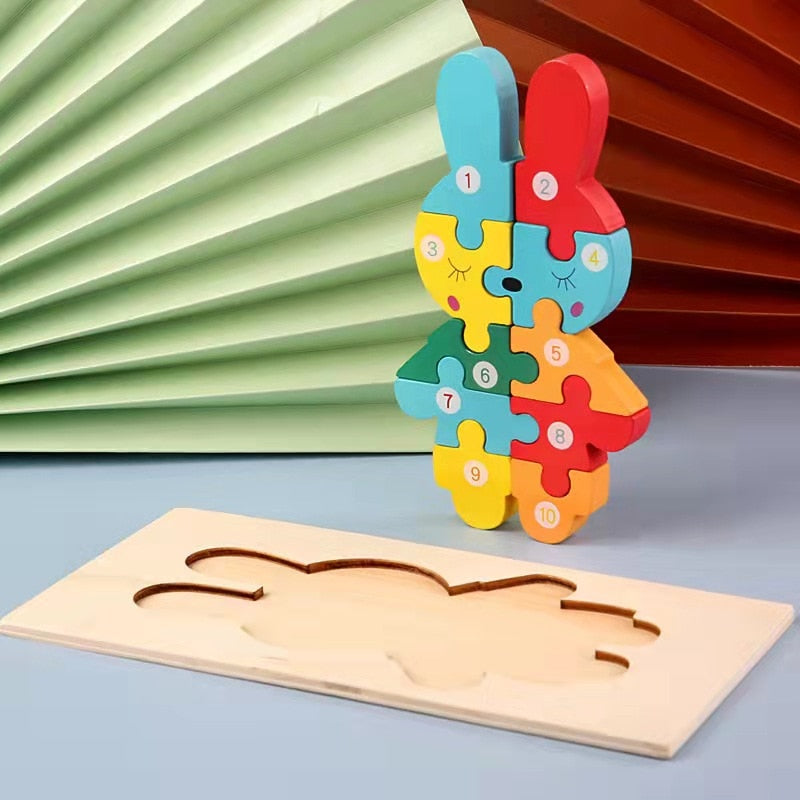 3D Wooden Puzzle – Animal World