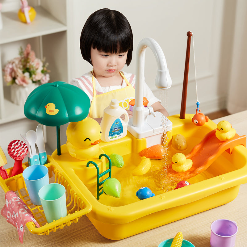 Kids’ Play Sink with Real Running Water — The Perfect Educational Kitchen Toy!