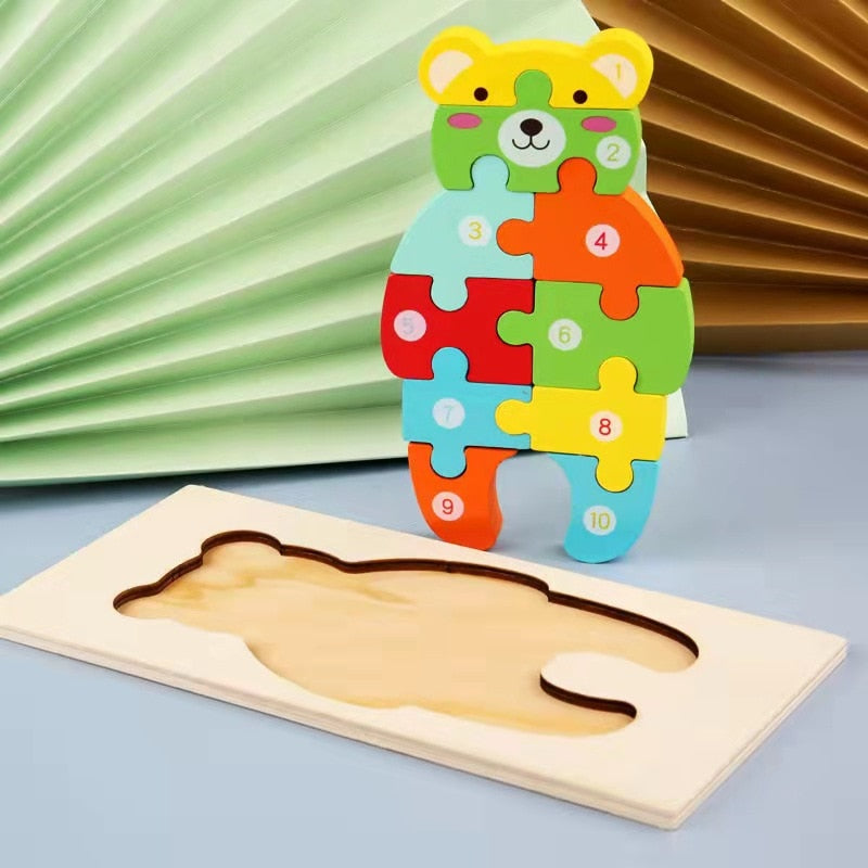 3D Wooden Puzzle – Animal World